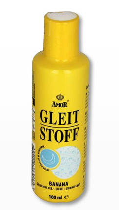 Лубрикант на водній основі з ароматом банана Amor Gleit Stoff Banana,100 мл, фото 1