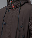 Чоловіча куртка зимова коричнева парка, фото 6