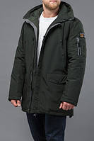 Парка мужская зимняя с мехом хаки Tiger Force | куртка мужская зимняя