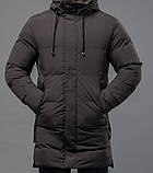 Чоловіча куртка зимова Tiger Force кольору кави з вітро- та водозахисним покриттям, фото 4