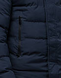 Чоловіча зимова тепла куртка синя плащівка водостійка, фото 7