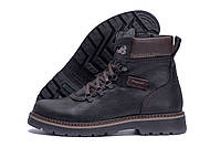 Мужские зимние кожаные ботинки ZG Black Military Style