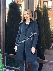Весняне жіноче чорне кашемірове пальто розміри 42, 44, 46
