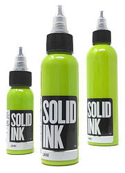 Тату фарбу SOLID INK Lime 0.5 унц (15 мл)