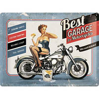 Табличка металлическая Best Garage - Blue | Nostalgic-Art 23142