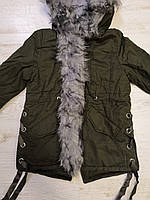 Куртки на хутрі для дівчаток гуртом, Glo-Story, 110-160 рр., арт. GSX-6782, фото 4