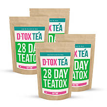 D•TOX TEA -детокс чай для схуднення 56 днів ,в подарунок силіконовий заварник +SKRAB (від целюліту і розтяжок)
