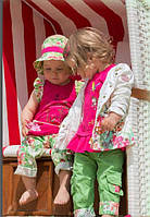Модные детские шорты для девочки с рисунком цветков 0-2 Pezzo D'oro Италия M52041 Зелёный