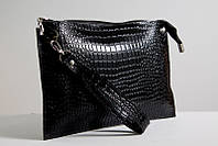 Клатч жіночий із натуральної шкіри 01 Чорний 03010201