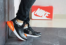 Чоловічі кросівки Nike Air Max 270,чорні з помаранчевим 46р, фото 3