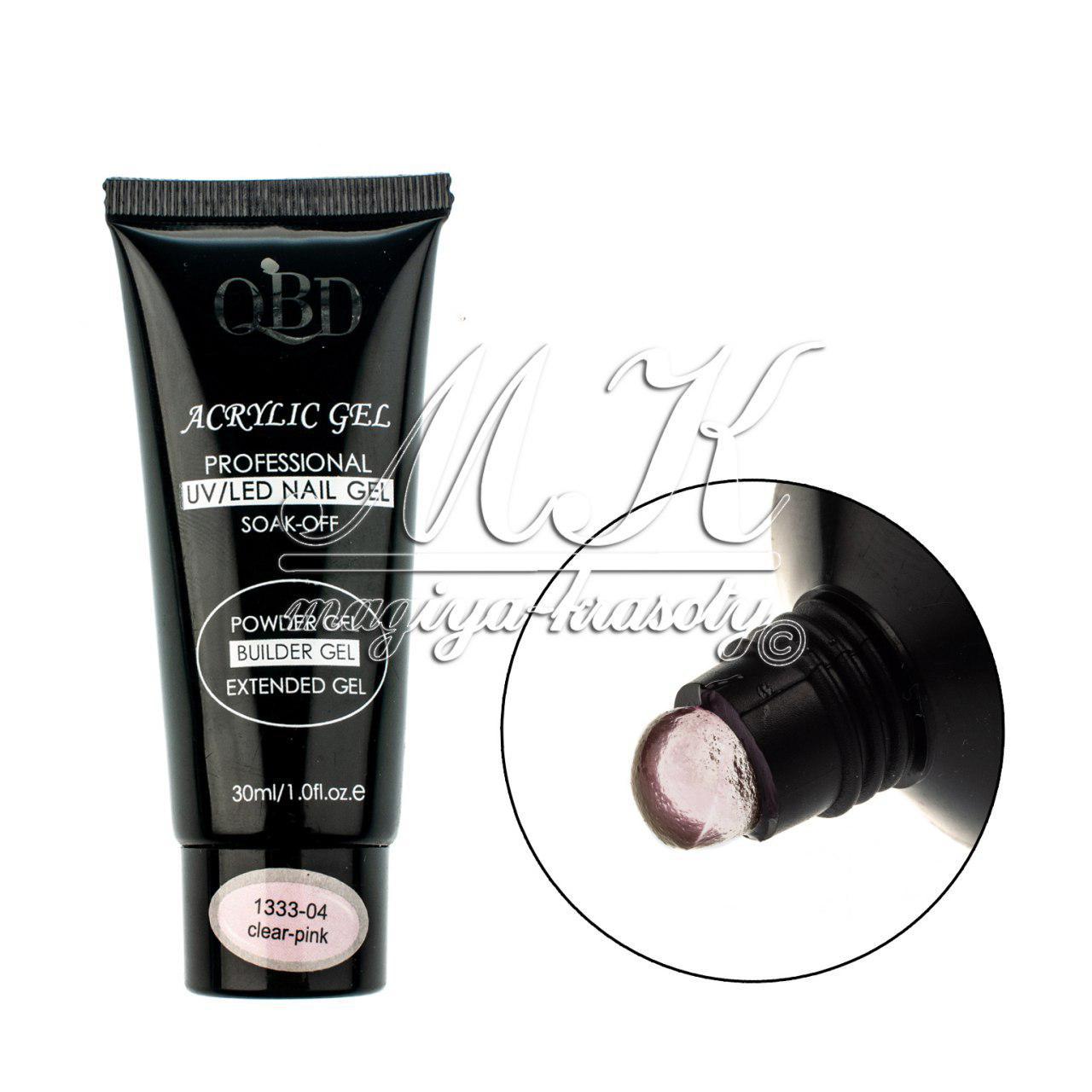 Полігель (акригель) QBD clear-pink, 30ml