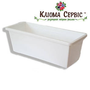 Балконний ящик для квітів, 40 см БІЛИЙ, фото 2