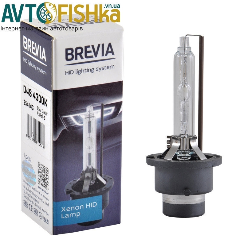 Ксенон лампа D4S 85v 35w 5000k (1 шт.) "BREVIA"