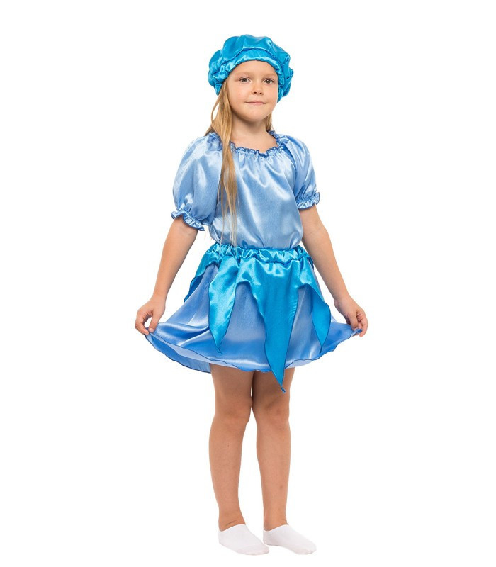 Маскарадний комплект для дівчинки Крапелька, Струмочок, Хмаринка, Хмаринка блакитного кольору на свято новий рік, фото 1