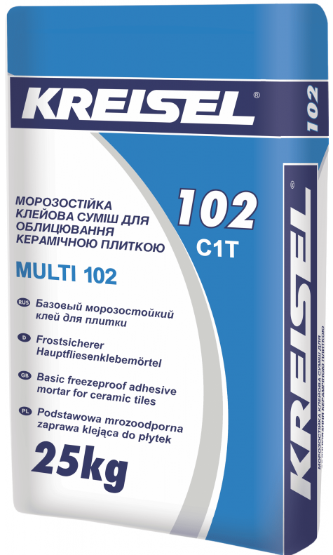 Клей для плитки Kreisel Multi 102 (Крайзель Мульти 102), 25 кг