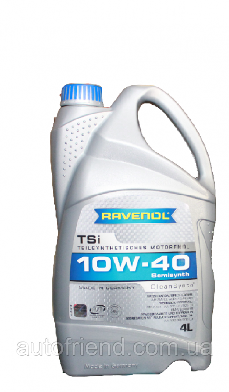 Купить Масло моторное полусинтетика RAVENOL(равенол) TSi SAE 10W-40 4л ...