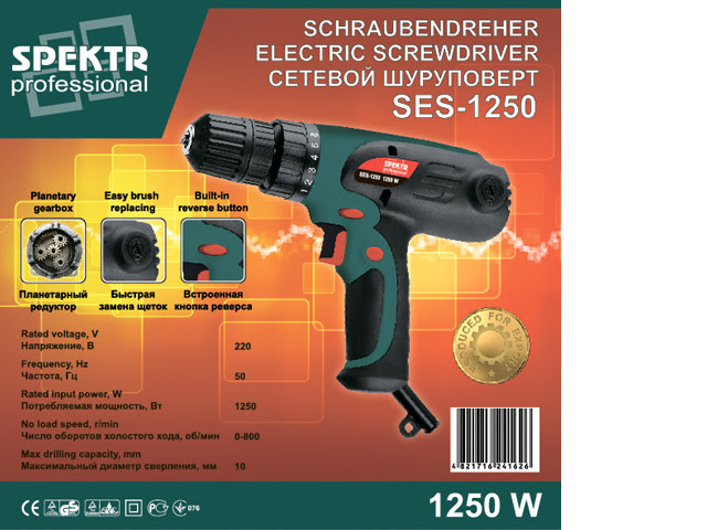 Шурупокрут мережевий Spektr professional SES 1250 Вт®