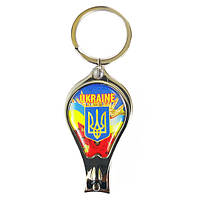 Брелок сувенирный с украинской символикой Ukraine с кусачками для ногтей комплект 6 шт
