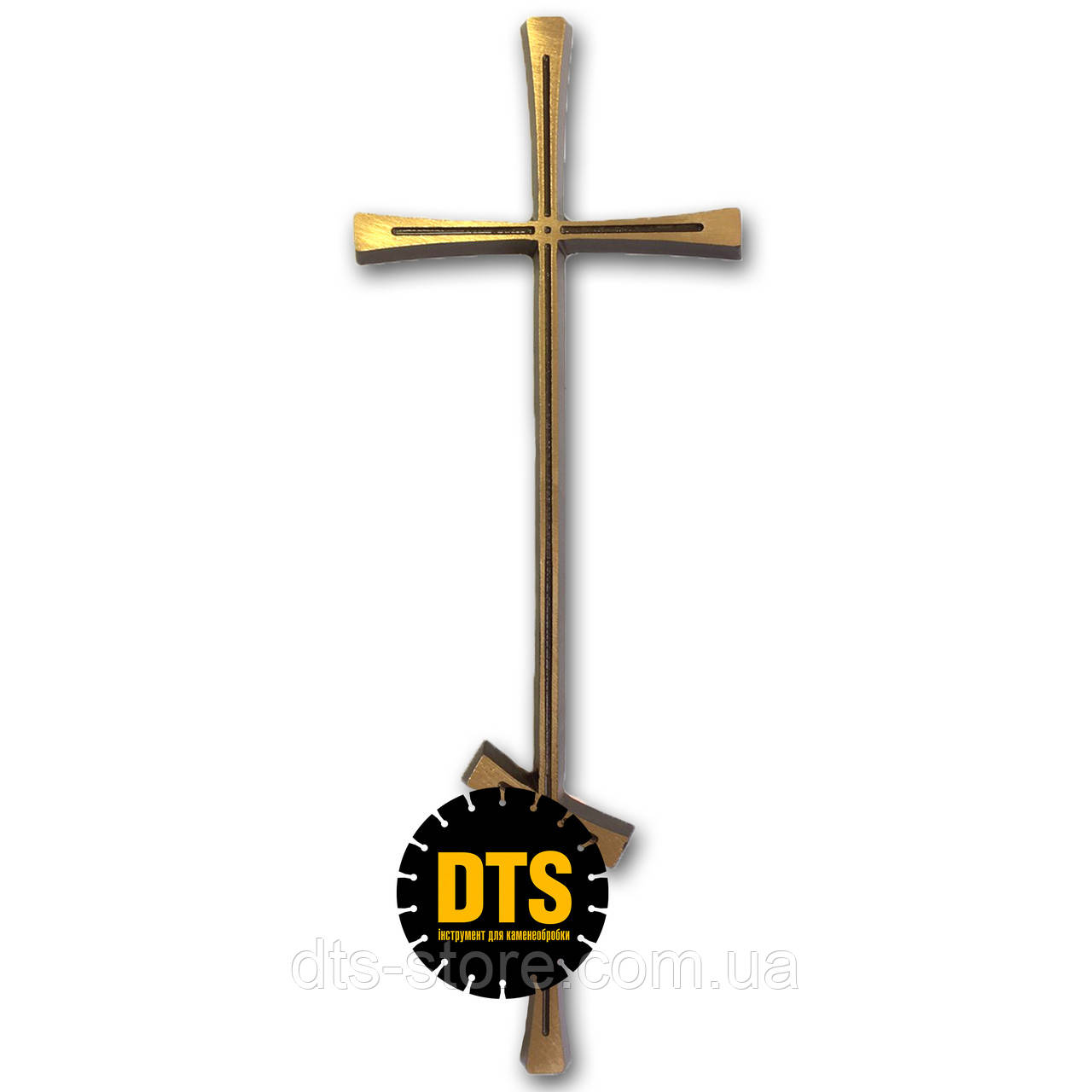 Хрест бронзовий без розп'яття 40*13 см