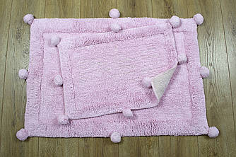 Набір килимків Irya - New Stria 60*90+40*60 рожевий