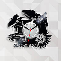 Сверхъестественное Часы Supernatural Настенные часы Часы для спальни Виниловые часы Часы размером 30 см