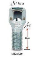 Колісні болти Vector Конус (M12x1.5x27 Nex 17) Цинк/Полегшений