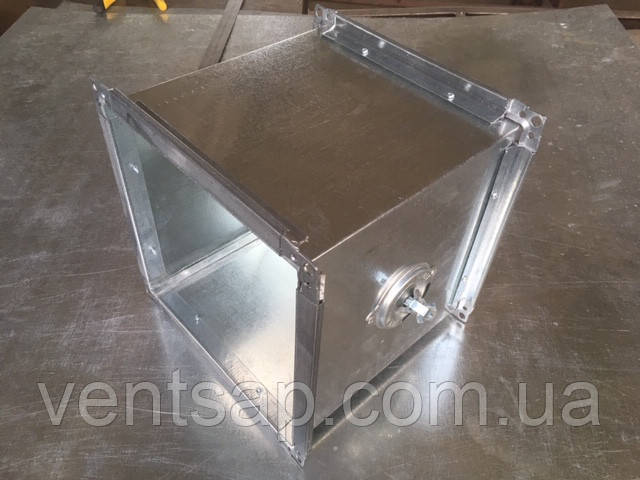Дросельний клапан прямокутний вентиляційний 250*250 мм, оцинковка 0,5 мм., фото 1