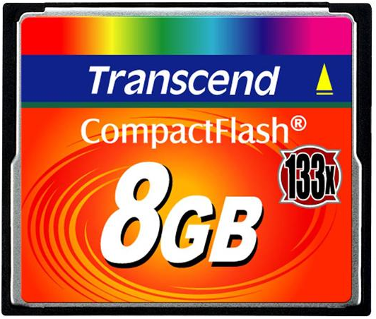 Картка пам'яті Compact Flash 8 GB Transcend 133X (TS8GCF133), фото 1