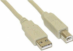 Кабель ATcom USB 2.0 AM/BM 1.8м ferrite white (3795)