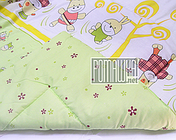 Дитяче ковдру 140х100 новонародженому маляті гіпоалергенне в ліжечко для ліжечка демісезонне 3019 Зелений