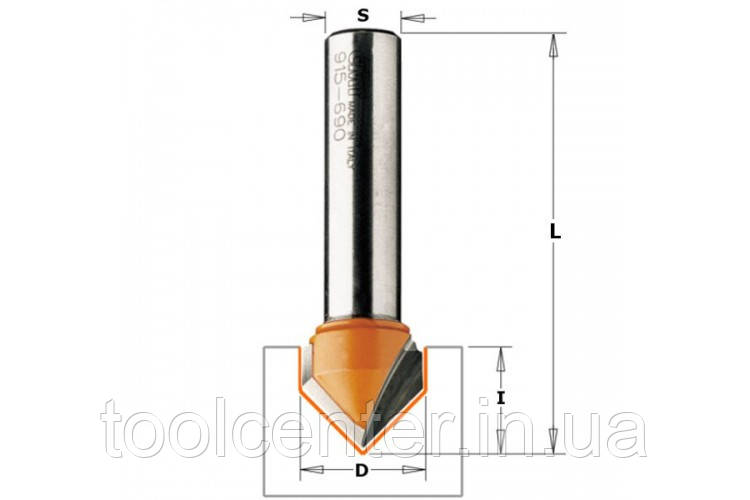 Фреза СМТ 16x12.7,52.8х8 пазова V-подібна