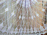 Тюль із вишивкою "Марсель", біла Висота 2,95 м, фото 3