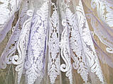 Тюль із вишивкою "Марсель", біла Висота 2,95 м, фото 8