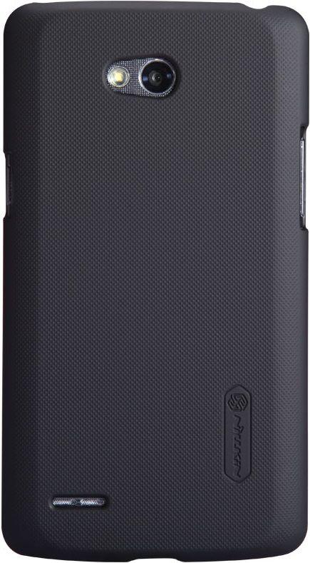 Чехол Nillkin Super Frosted Shield Case LG L80 Dual D380 black + пленка, фото 1