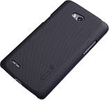 Чехол Nillkin Super Frosted Shield Case LG L80 Dual D380 black + пленка, фото 3
