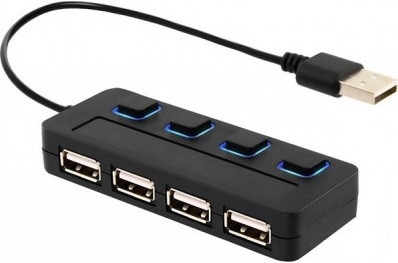 Концентратор USB HUB Lapara LA-SLED4 black