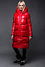 Жіночий пуховик ZLLY (Zilanliya) Червоний 95 см., фото 2