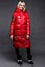 Жіночий пуховик ZLLY (Zilanliya) Червоний 95 см., фото 6