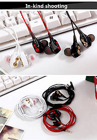 Дводрайверні навушники Білі X4 Hi Fi Super Bass.