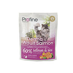 Сухий корм Profine Cat Derma (для довгошерстих котів, лосось+рис)