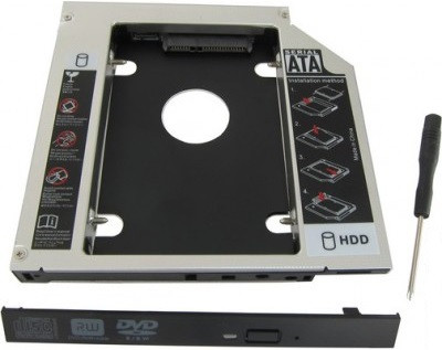 Адаптер Maiwo NSTOR-9 (9.5 mm) для під'єднання 2.5" HDD/SSD SATA3 у відсік приводу ноутбука, фото 1