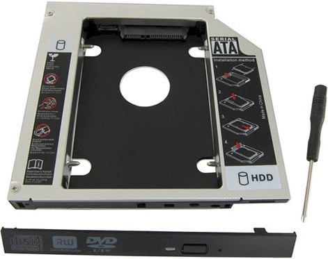 Адаптер Maiwo NSTOR-12 (12.7mm) для під'єднання 2.5" HDD/SSD SATA3 у відсік приводу ноутбука, фото 1