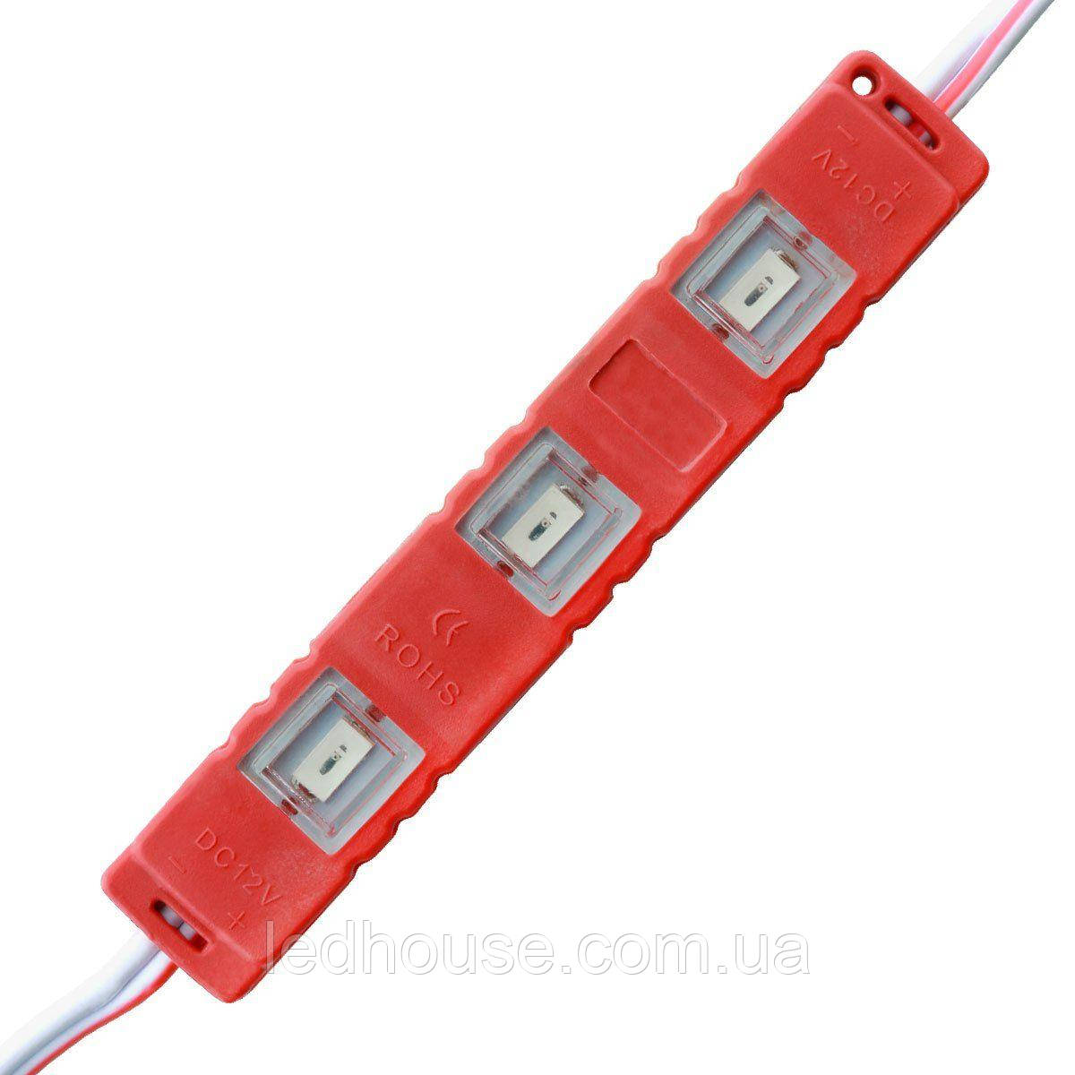 Світлодіодний модуль SMD5730-3*0.5W, red, 12 В, IP65