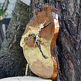 Настінний дерев'яний кварцовий годинник, авторська ручна робота в стилі loft, фото 2