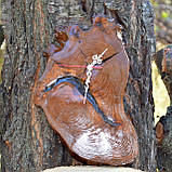 Настінний дерев'яний кварцовий годинник, авторська ручна робота в стилі loft, фото 5