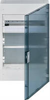 Гибридный щит Hager Vega для мультимедиа на 2 ряда + 18 модулей, накладной, черная дверь, VB318MMT