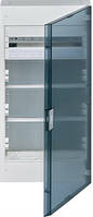 Гибридный щит Hager Vega для мультимедиа на 3 ряда + 18 модулей, накладной, черная дверь, VB418MMT