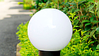 Світильник парковий куля діаметр 250мм, база E27 білий, фото 5