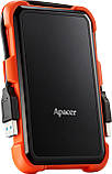 Зовнішній жорсткий диск 1 TB Apacer AC630 2.5" USB 3.1 black/orange (AP1TBAC630T-1), фото 3