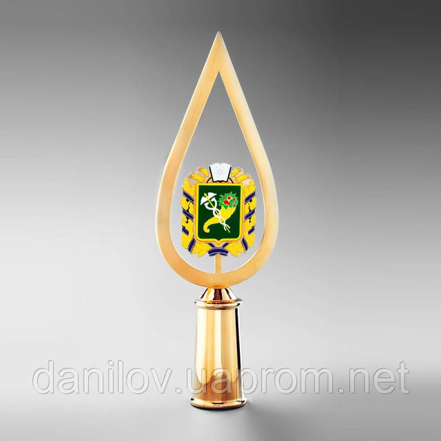 Навершие «Капля с гербом Киева» Au, эмаль - фото 2 - id-p10547157
